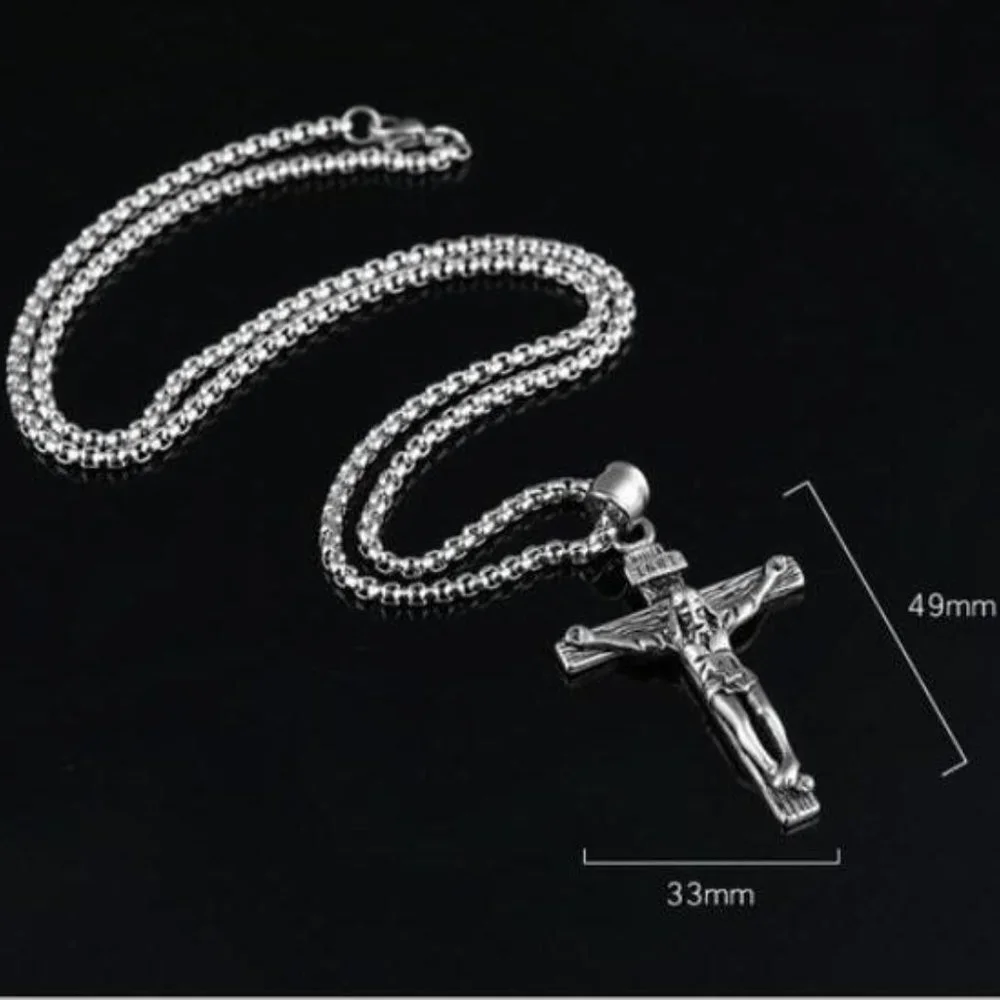 ❤️Classic Jesus Christian cross pendant necklace for women/men, N90201P201